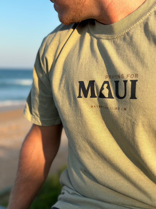 Khaki “Praying for Maui” Tee